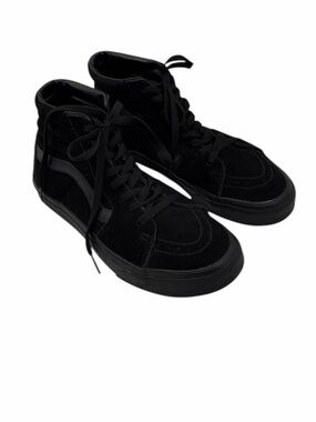 Vans "OFF THE WALL" Black Suede Sk8-Hi Skate Shoe Sneakers Men's US 9/Women 10.5